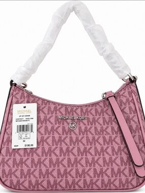 Michael Kors Pink MK Logo Mini Shoulder Bag